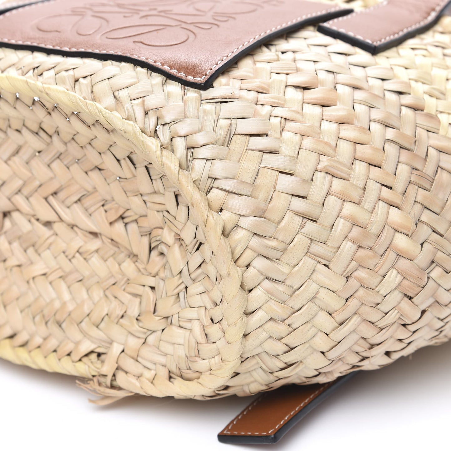Raffia Small Basket Tote Bag Natural Tan