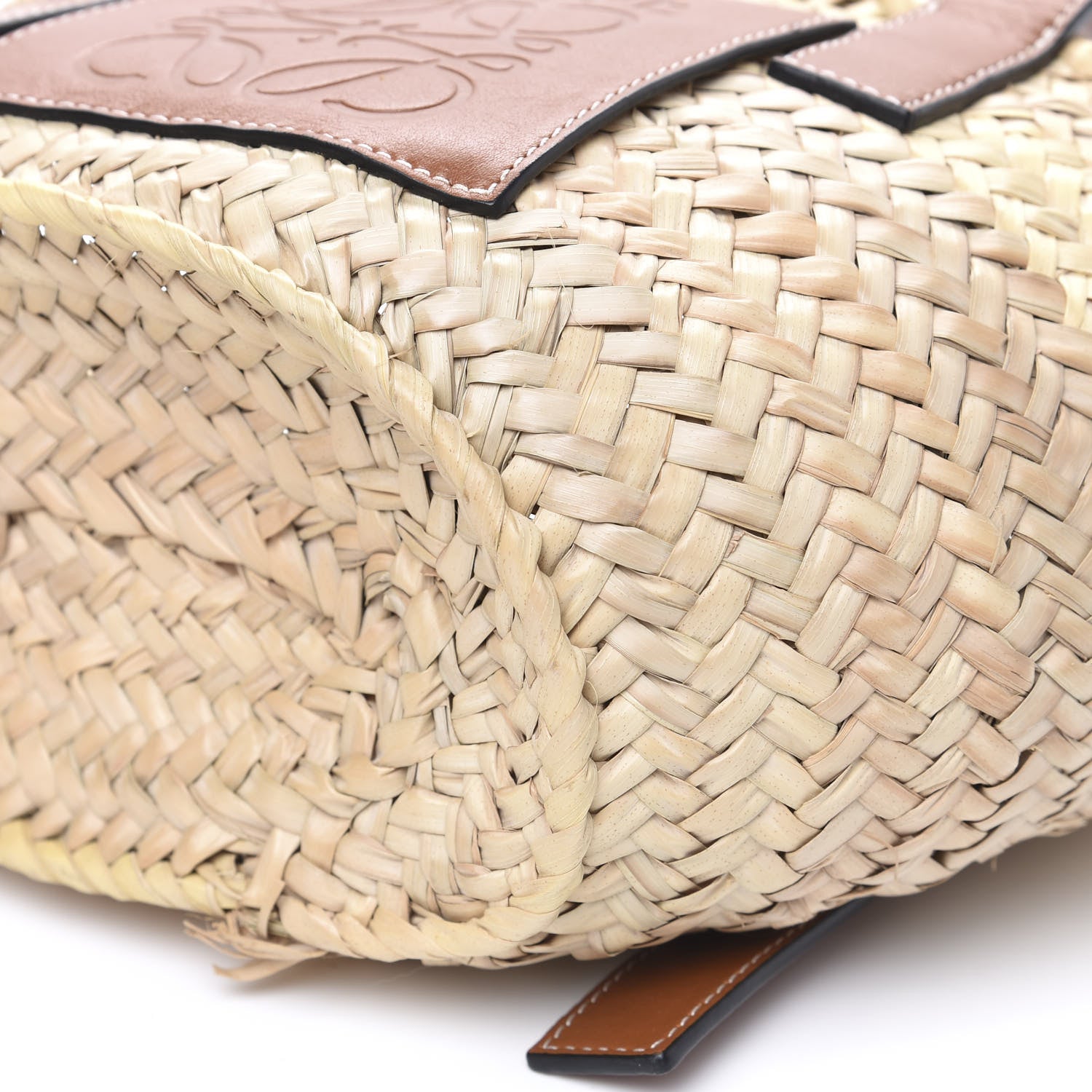 Loewe Raffia Small Basket Tote Bag Natural Tan 7 of 8