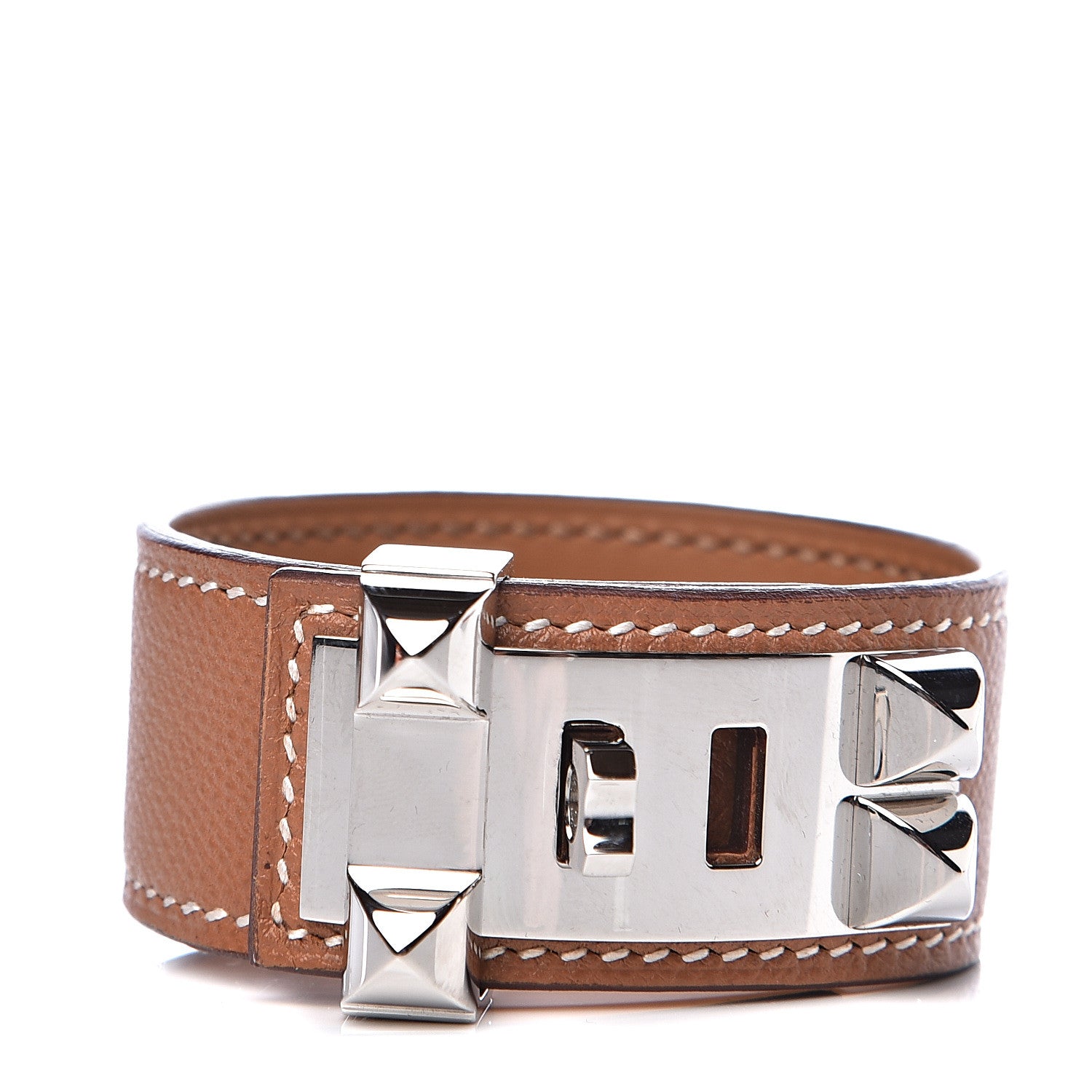 Hermes Epsom Collier de Chien CDC 24 Bracelet T1 Gold 1 of 5