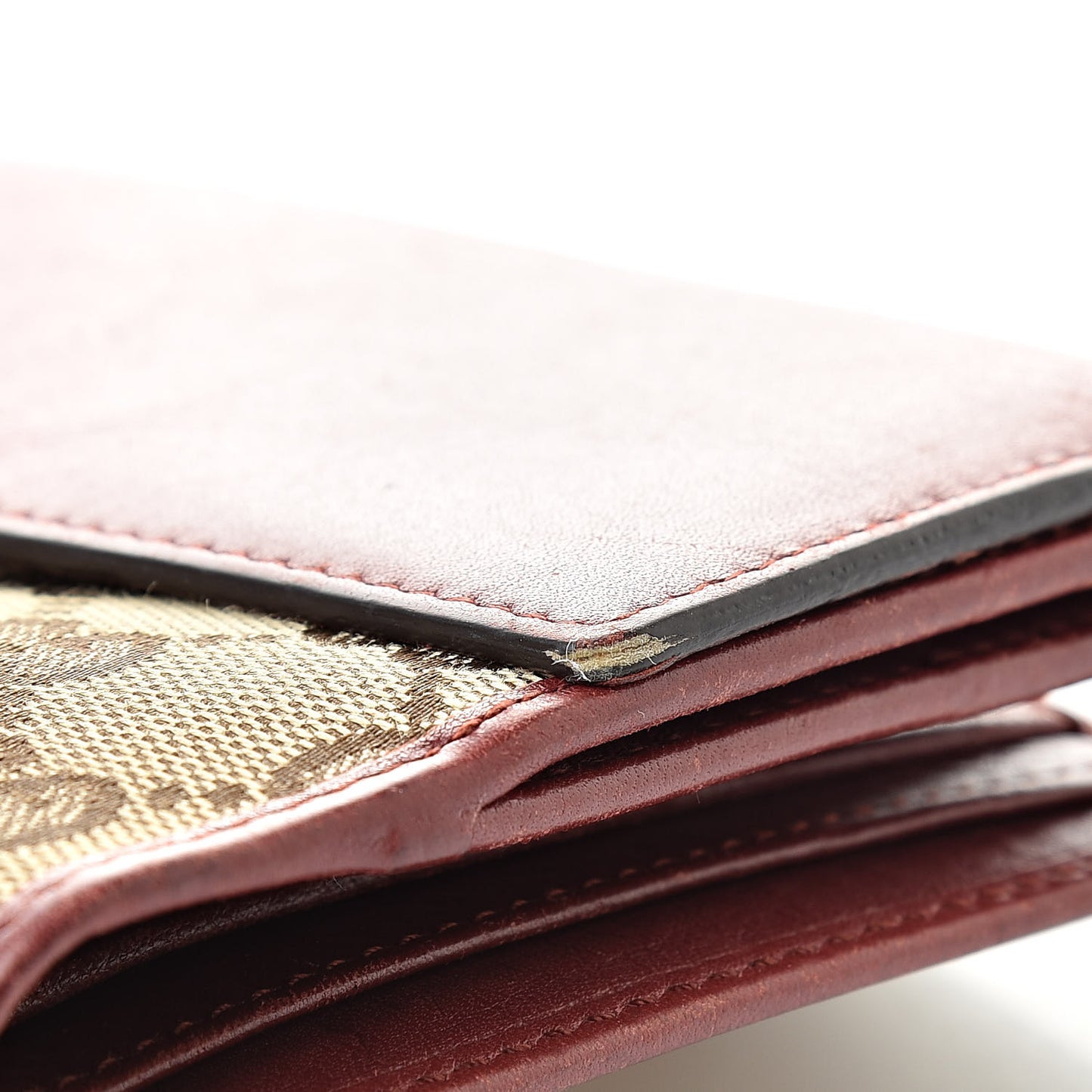 Monogram Heart French Wallet Red