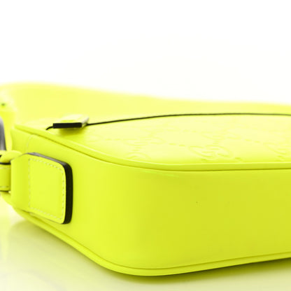 Gucci Rubber Effect Monogram GG Crossbody Bag Fluorescent Yellow 10 of 12