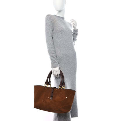 Chloe Suede Patchwork Small Marcie Tote Caramel 2 of 9