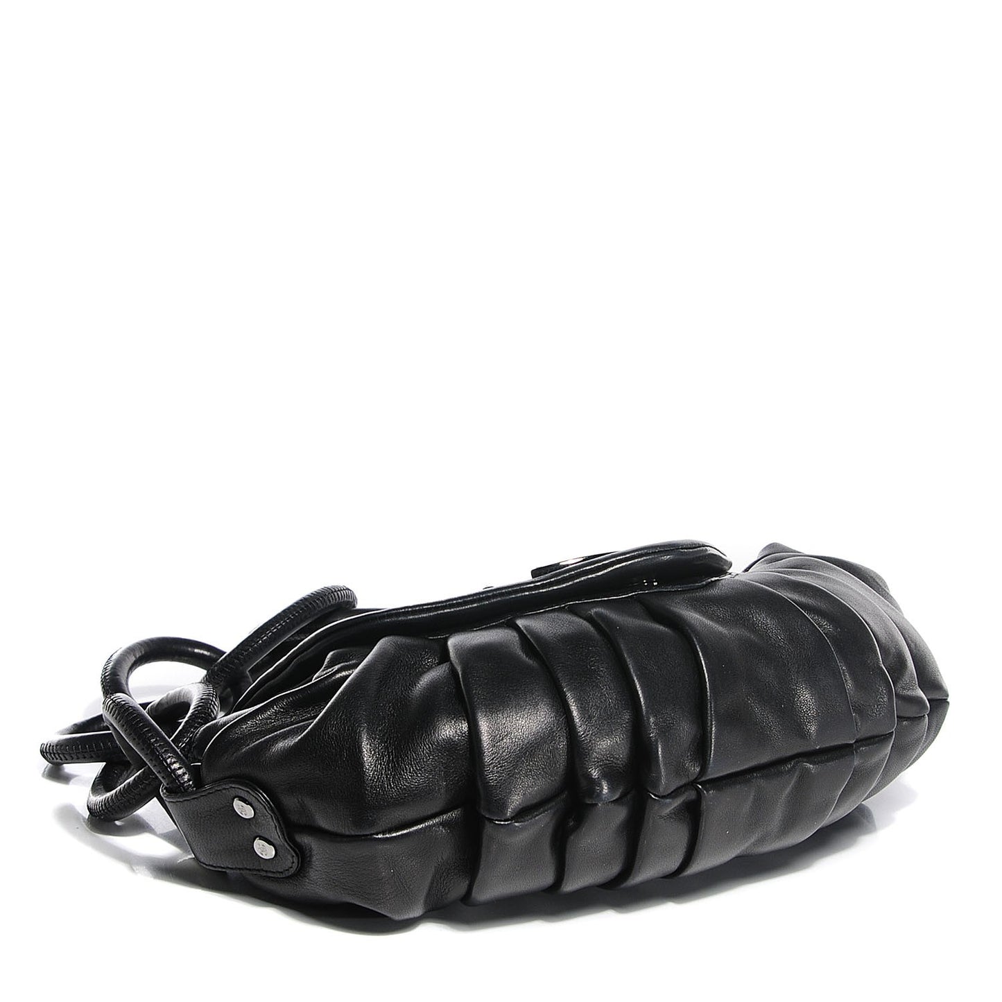 Lambskin Pleated CC Flap Bag Black