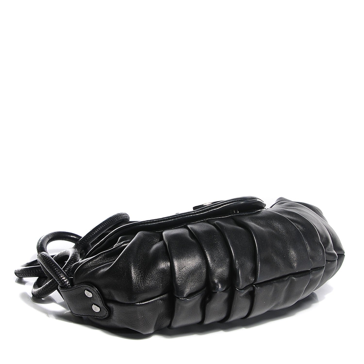 Chanel Lambskin Pleated CC Flap Bag Black 4 of 7