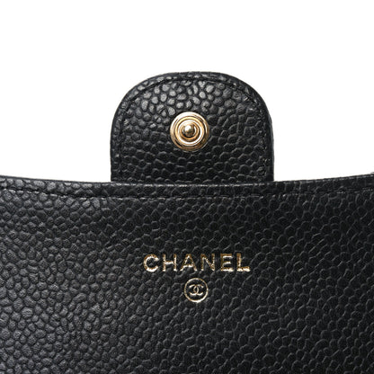 Chanel Caviar Quilted Large Gusset Flap Wallet Black 5 of 7