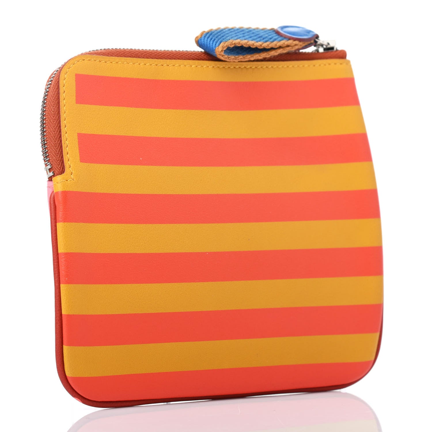 Hermes Swift Couverture Nouvelle Carre Pocket Pouch Rose D'Ete Ambre 2 of 4