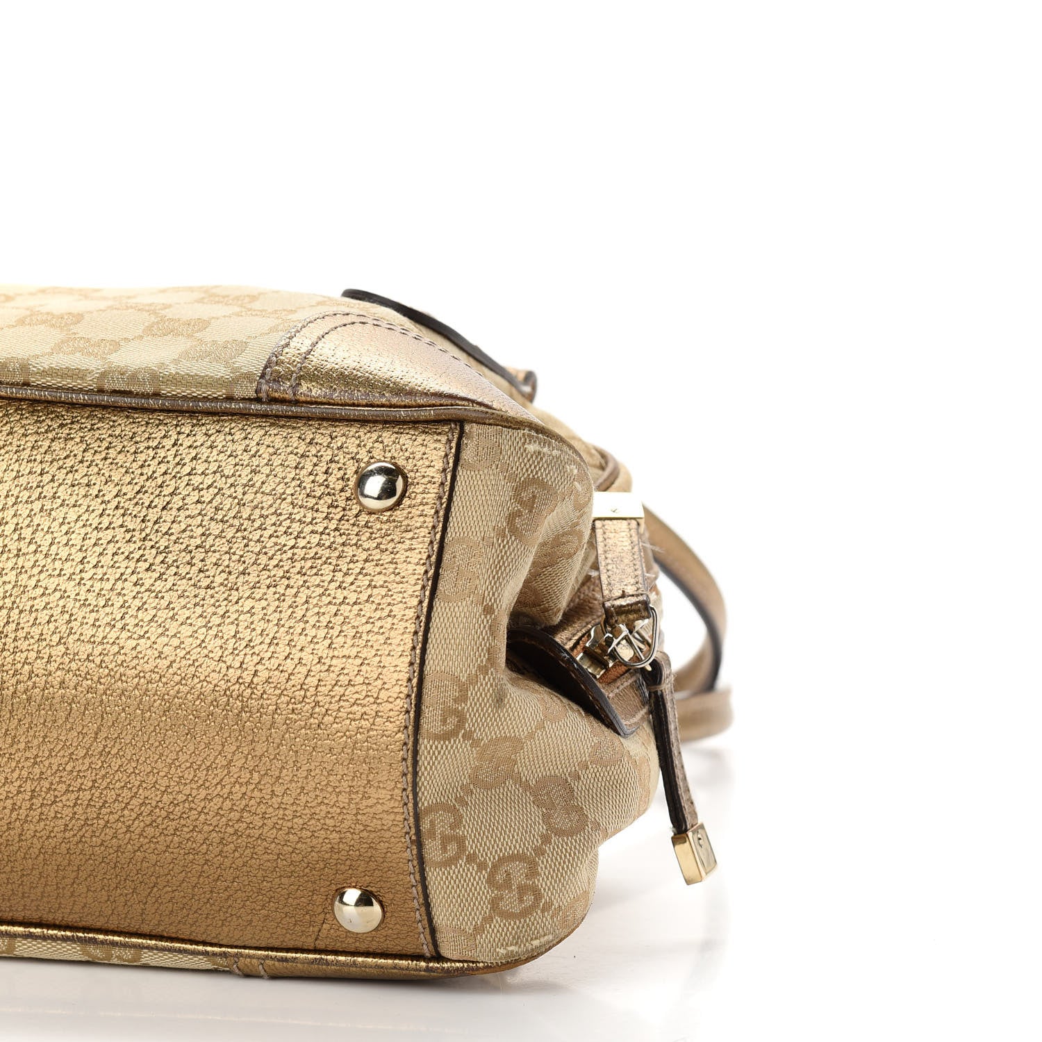 Gucci Monogram Small Princy Satchel Metallic 9 of 16