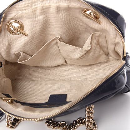 Gucci Soft Patent Small Soho Bowler Uniform Blue 5 of 10
