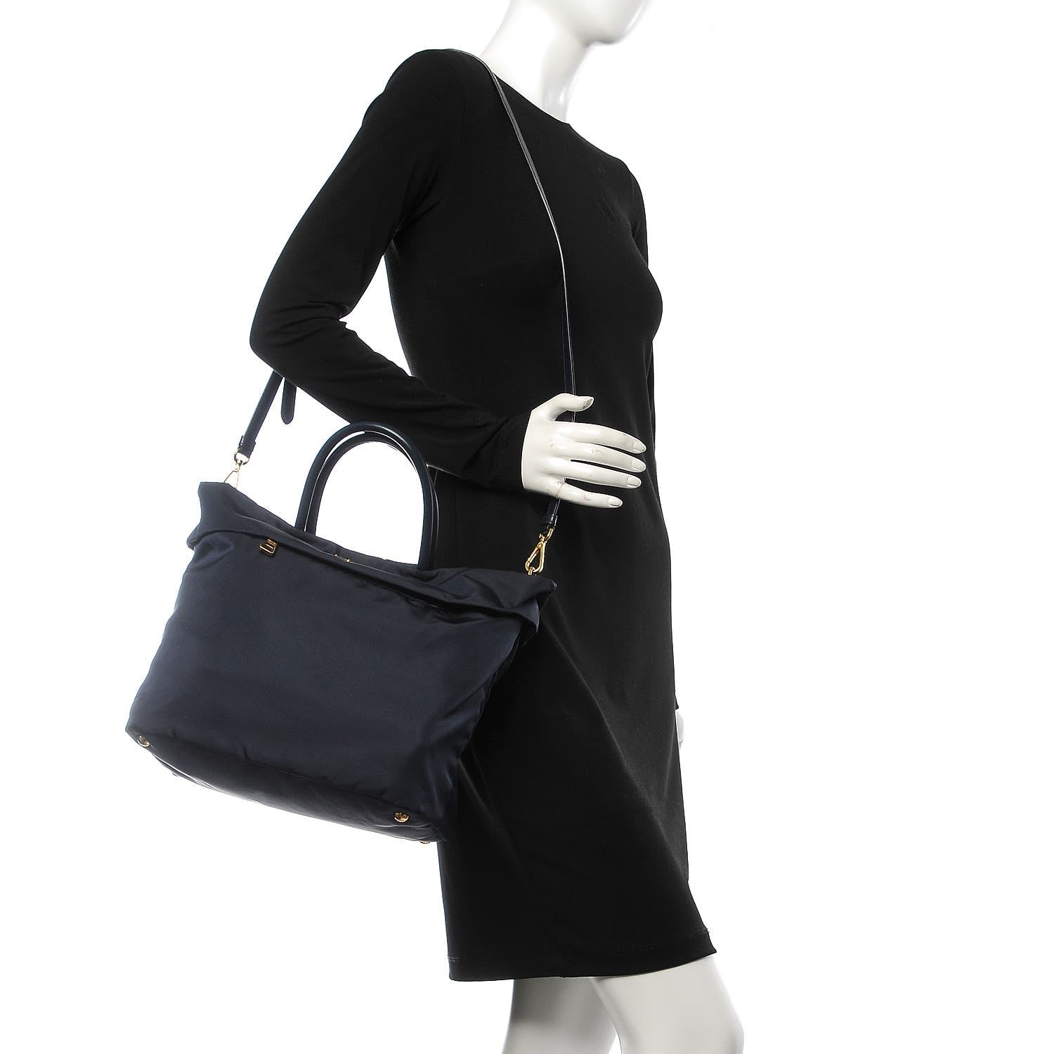 Prada Tessuto Nylon Tote Baltico 2 of 10