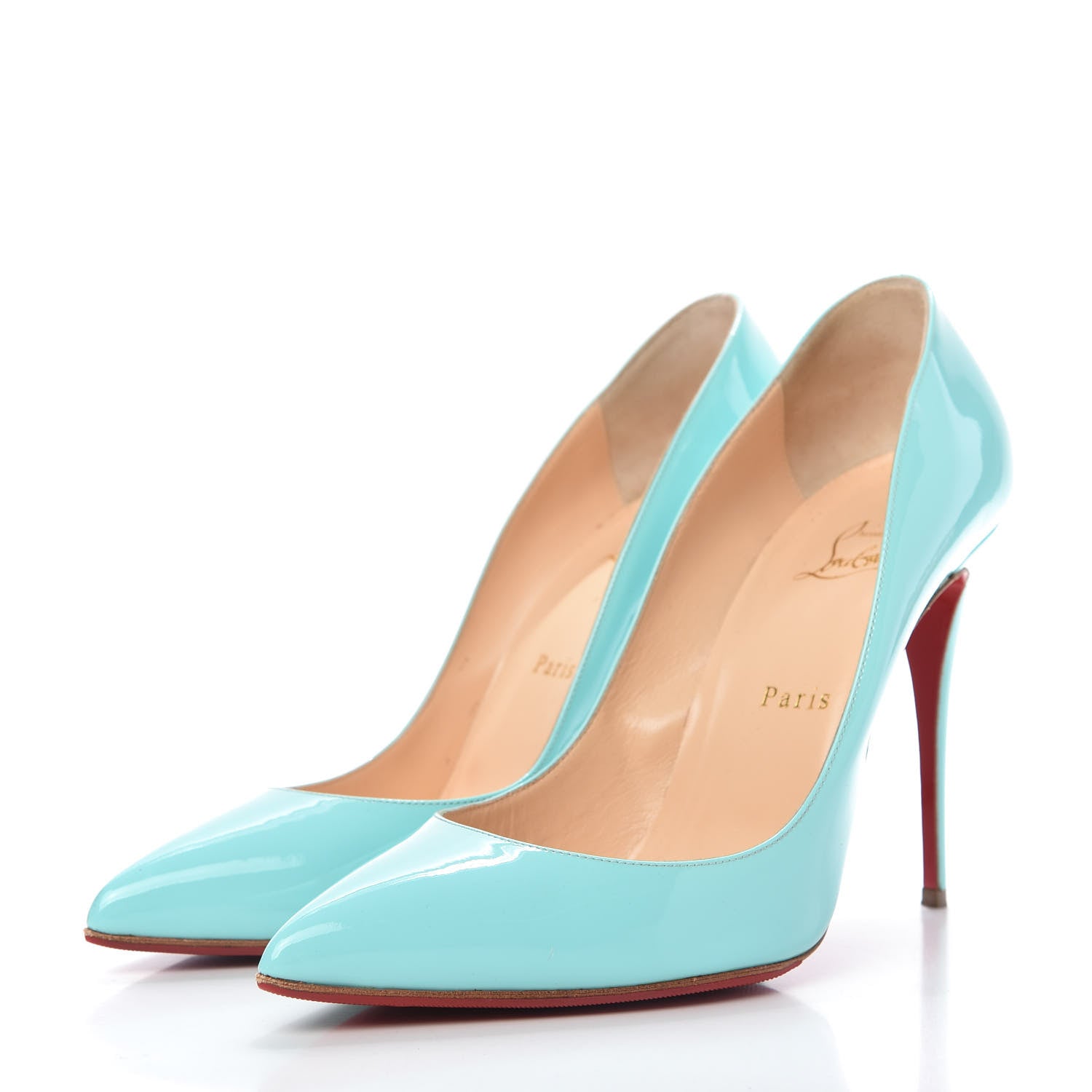 Christian Louboutin Patent Pigalle Follies 100 Pumps 40 Opaline 3 of 9