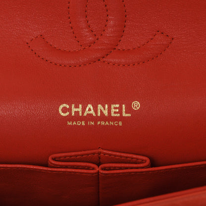 Chanel Lambskin Quilted Medium Double Flap Orange 6 of 8
