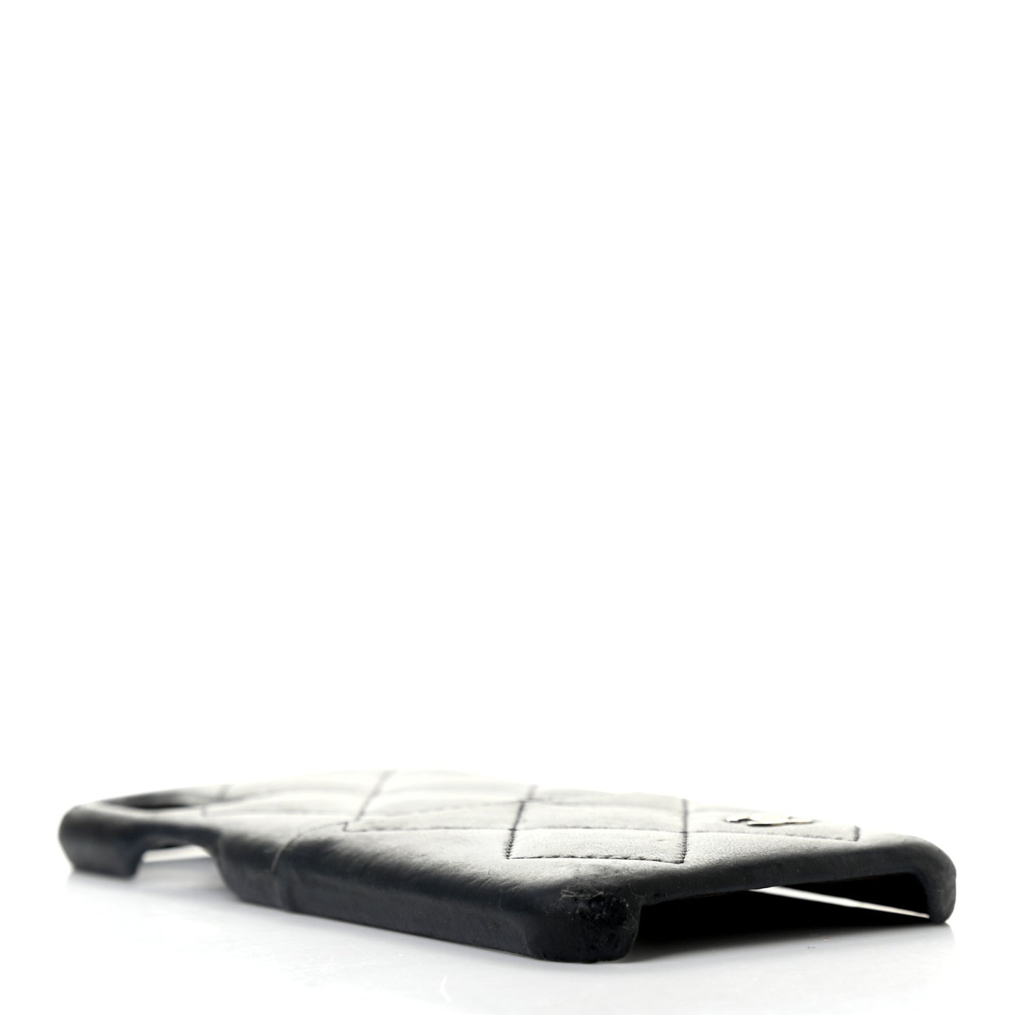 Lambskin Quilted iPhone X Case Black