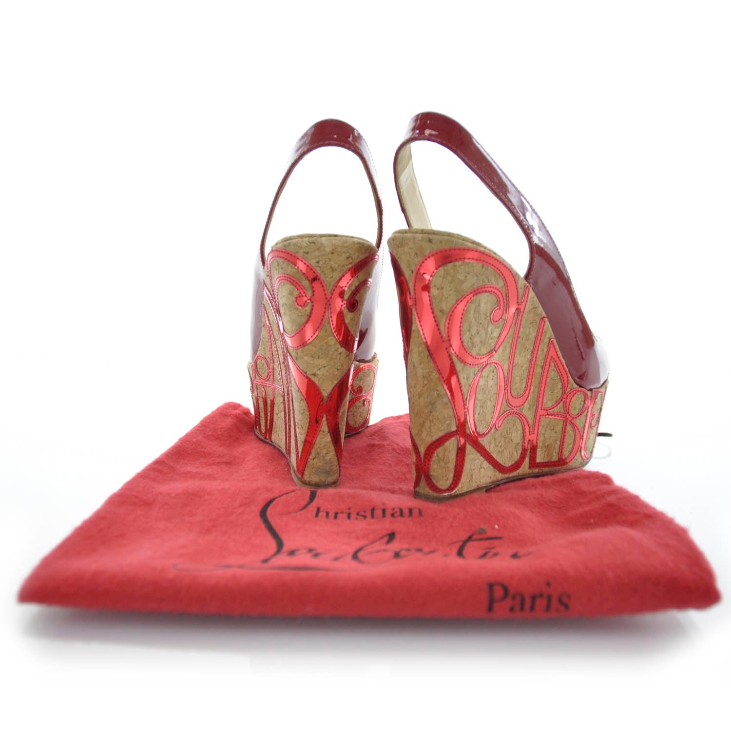 Christian Louboutin Cork Platform Marpop 140 Wedges 39.5 2 of 7