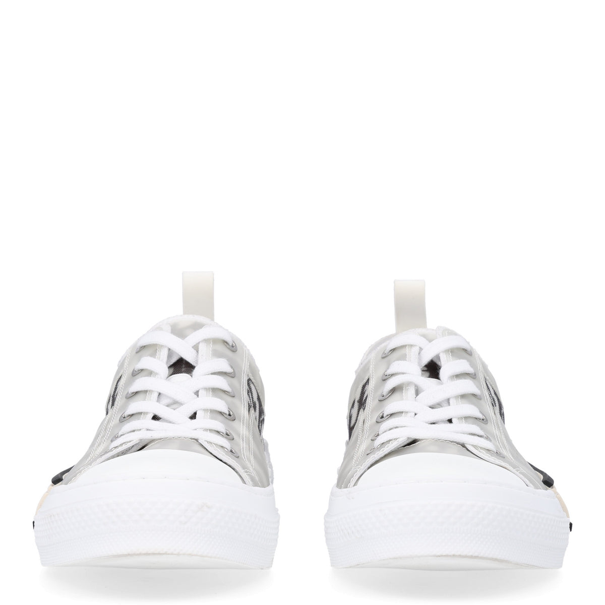 Technical Canvas Oblique Mens B23 Low Top Sneakers 42 White Black