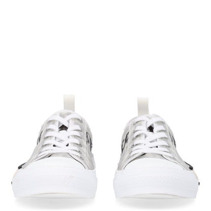Christian Dior Technical Canvas Oblique Mens B23 Low Top Sneakers 42 White Black 3 of 11