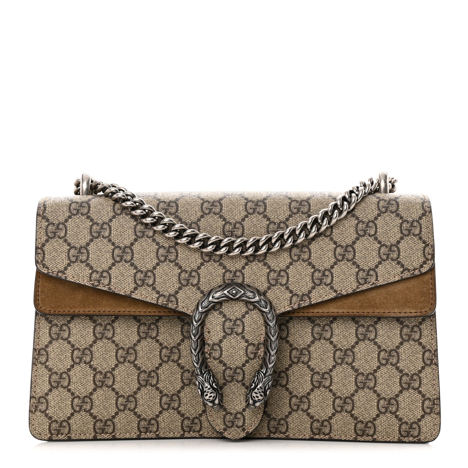 Gucci GG Supreme Monogram Small Dionysus Shoulder Bag Taupe 1 of 16