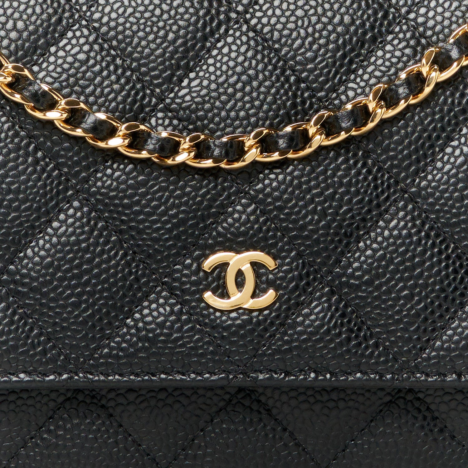 Chanel Caviar Quilted Wallet on Chain WOC Black 9 of 11