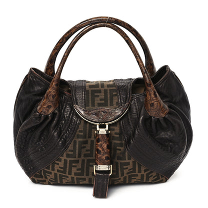 Fendi Zucca Nappa Nuvolata Vitello Tortuga Spy Tobacco Moro 1 of 13