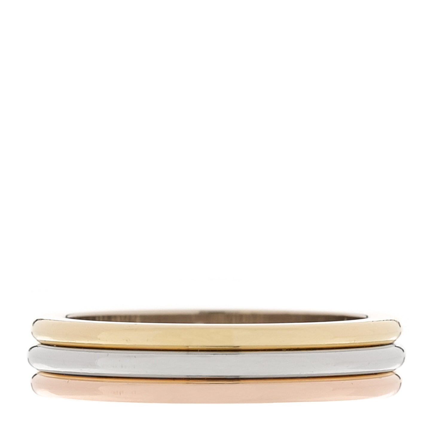 18K Yellow Gold 3.8mm Trinity Wedding Band Ring 47 4