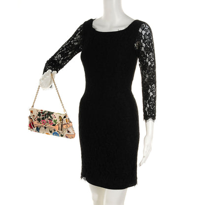 Gucci Canvas Flora Floral Horsebit Clutch 2 of 7