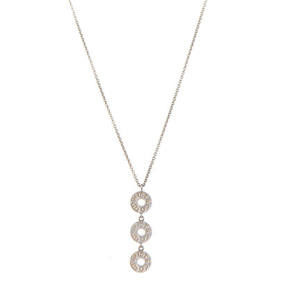 Tiffany Sterling Silver 1837 Triple Circle Drop Pendant Necklace 1 of 7