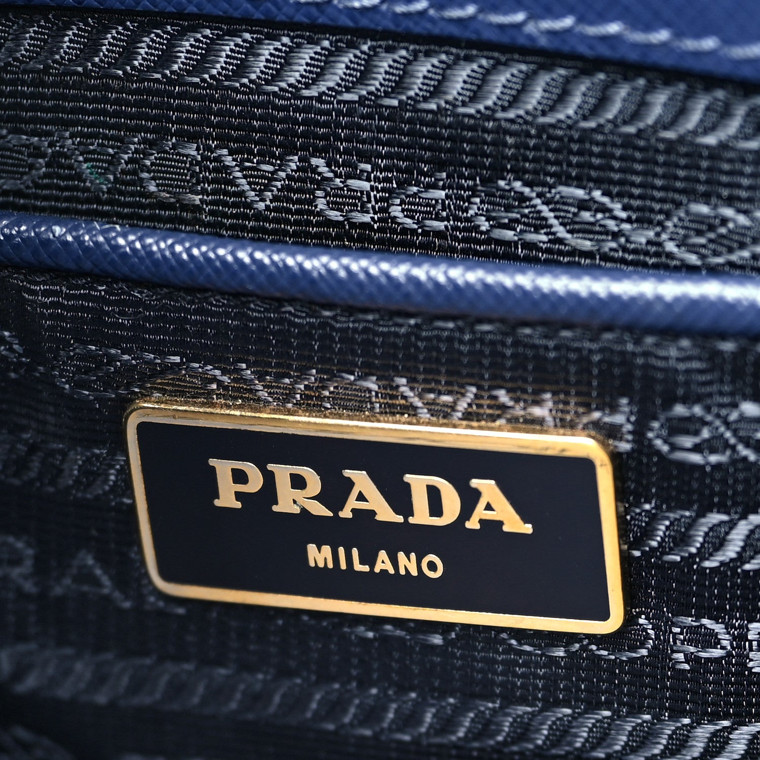 Prada Saffiano Lux Large Tote Bluette 6 of 9