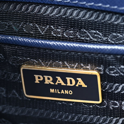Prada Saffiano Lux Large Tote Bluette 6 of 9