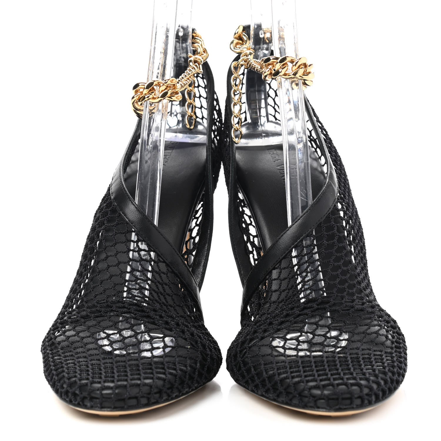 Bottega Veneta Mesh Nappa Chunky Chain Sandals 40.5 Black 2 of 7
