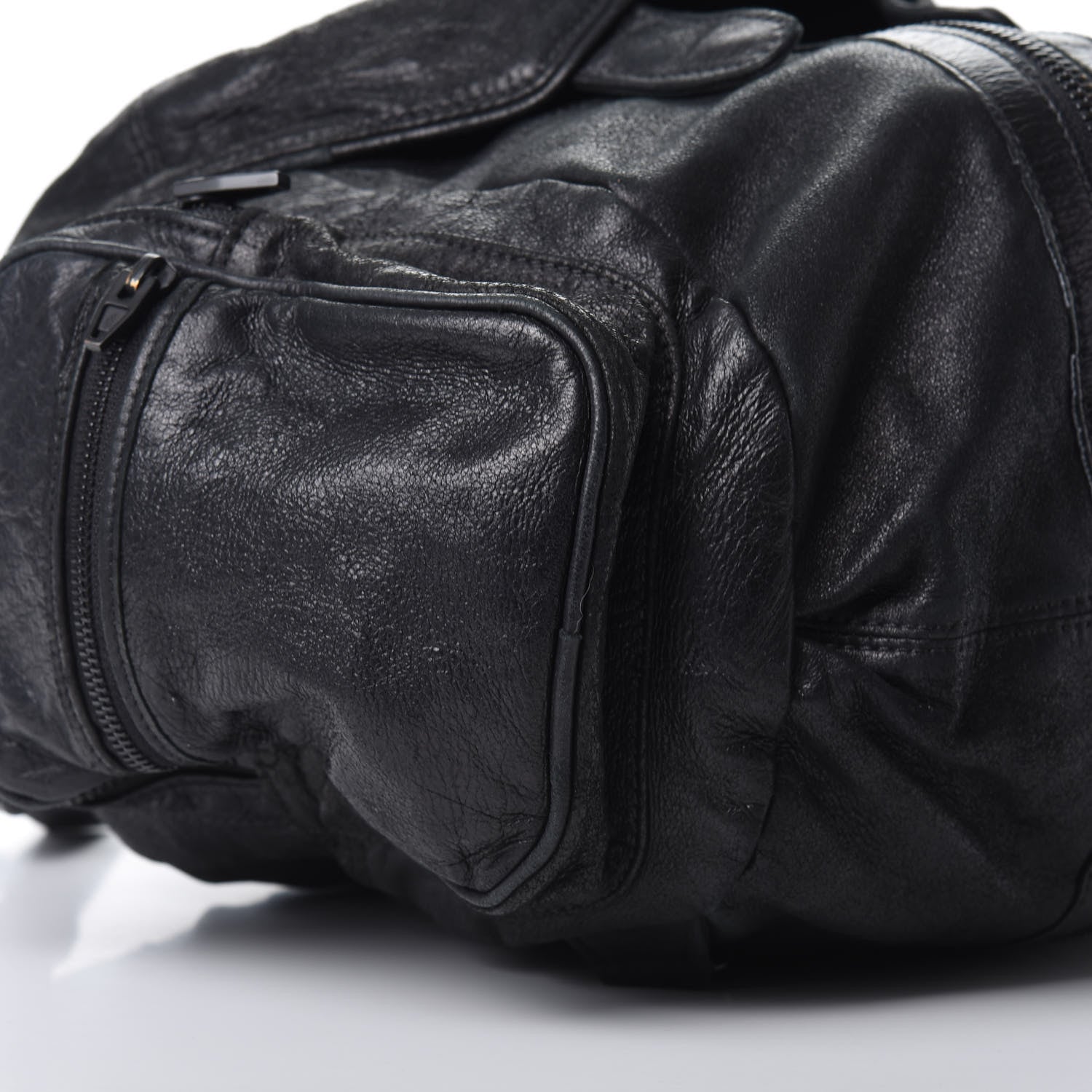 Alexander Wang Lambskin Marti Backpack Washed Black Rhodium Hardware 8 of 10