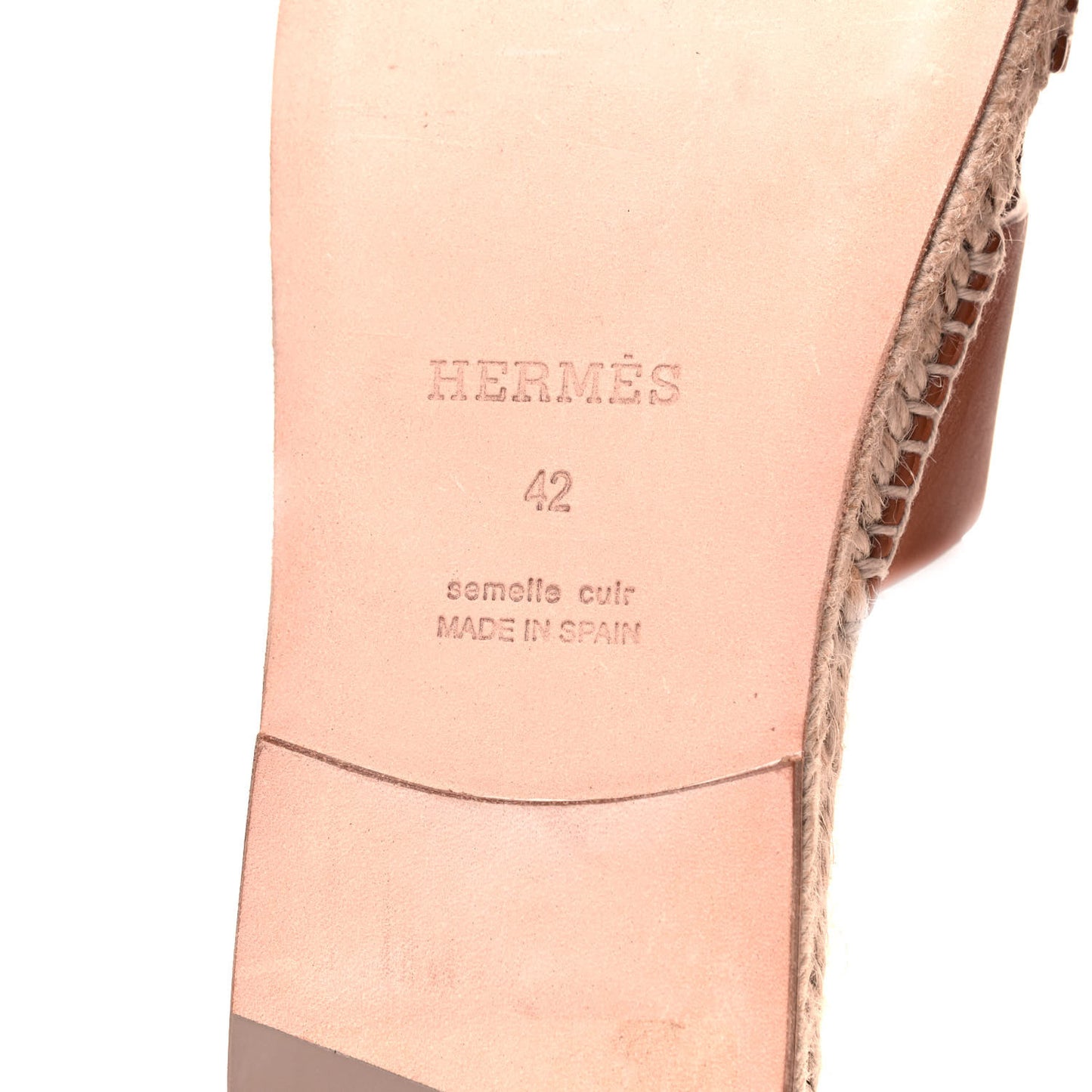 Calfskin Mens Antigua Espadrille Sandals 42 Naturel Safari