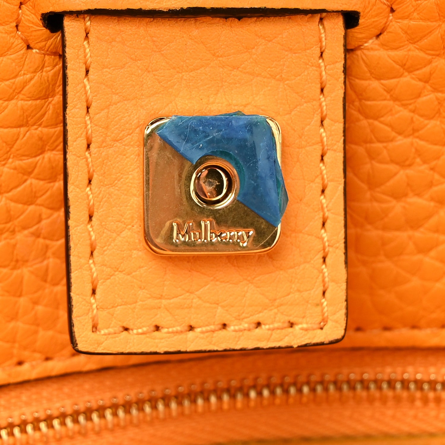 Mulberry Heavy Grain Small Iris Tote Double Yellow 6 of 10