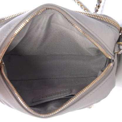 Chanel Iridescent Calfskin Quilted Day Trips Camera Case Light Grey 7 of 13