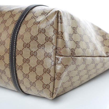 Gucci Crystal Monogram Large Joy Tote Beige Ebony Testa di Moro 7 of 26