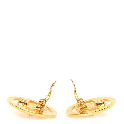 Chanel CC Turnlock Large Clip On Earrings Gold 4 of 4