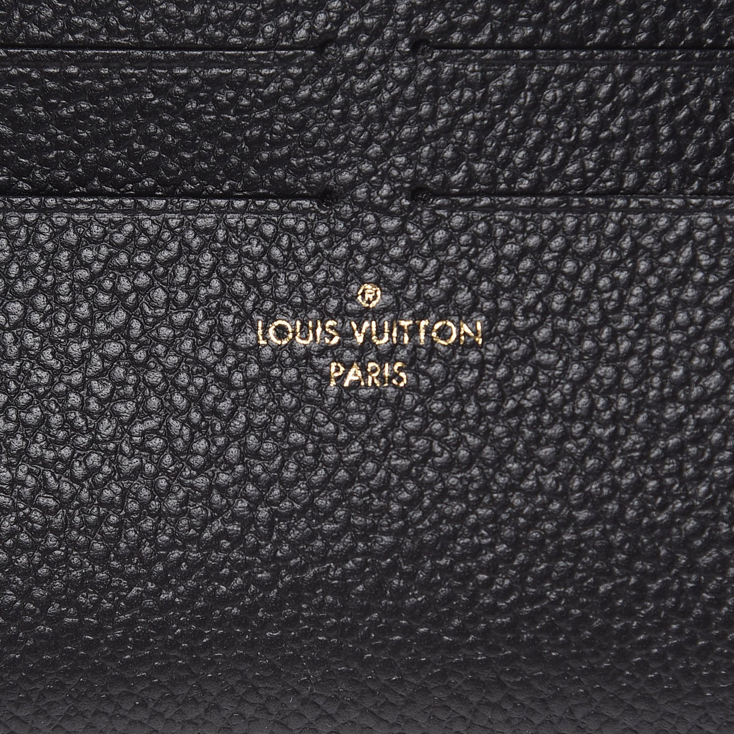 Calfskin Felicie Chain Wallet Card Holder Insert Black