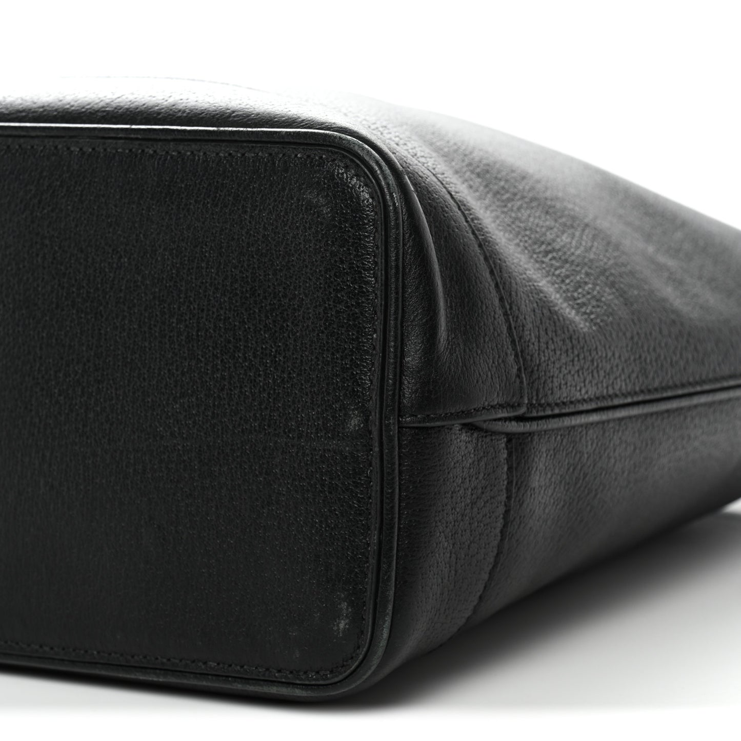 Textured Dollar Calfskin Medium Ophidia Shoulder Tote Bag Black