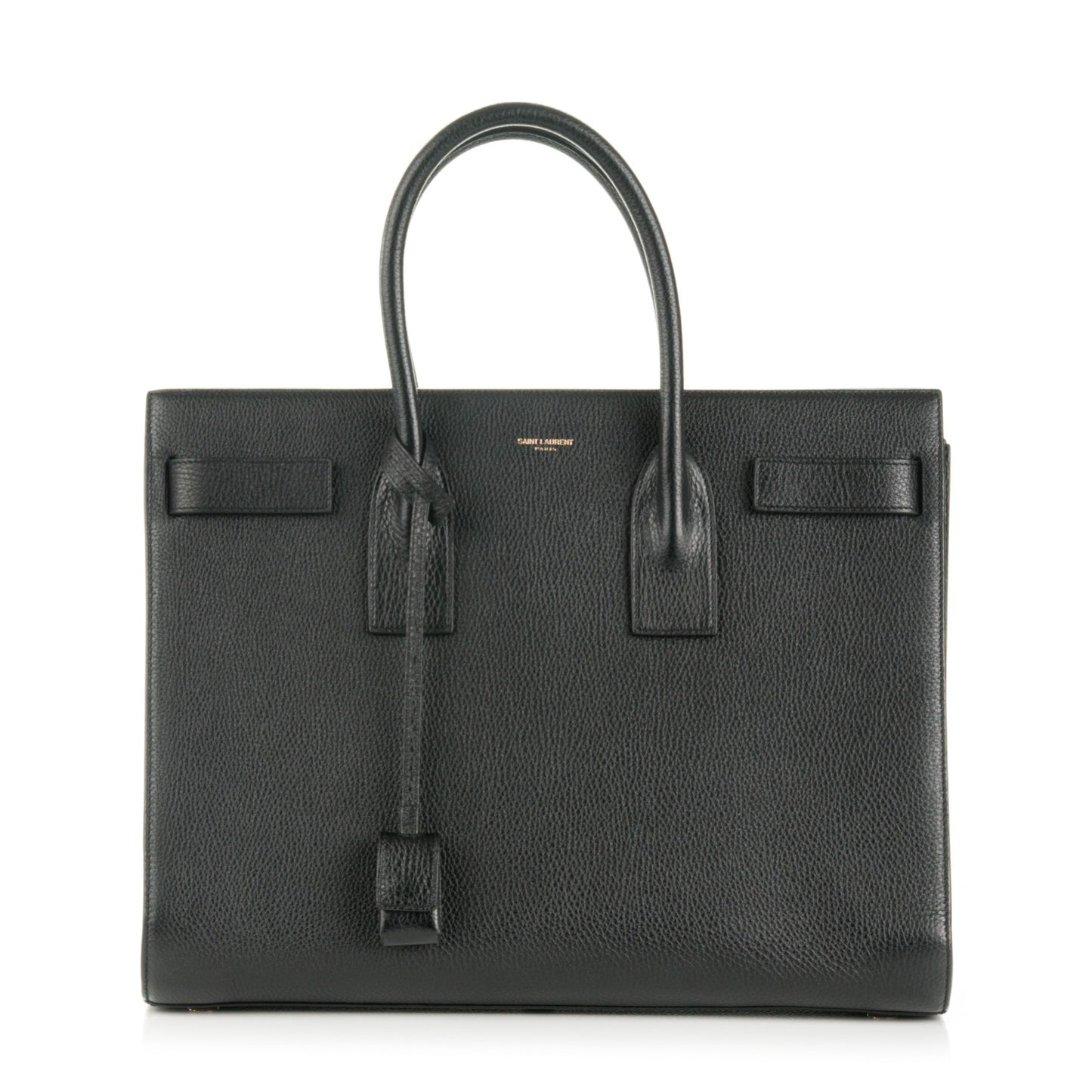 Grained Calfskin Large Sac De Jour Carryall Black