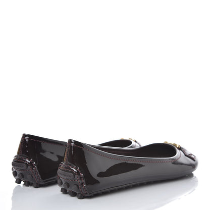 Louis Vuitton Patent Calfskin Oxford Ballerina Flats 40 Amarante 4 of 9