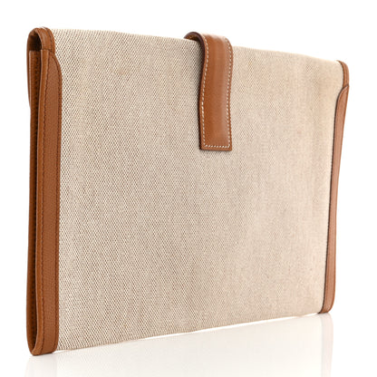 Hermes Peau Porc Toile Jige PM Clutch 3 of 9