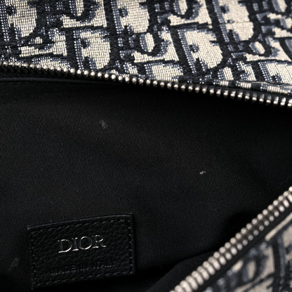 Christian Dior Oblique Mens Saddle Bag Blue 9 of 11