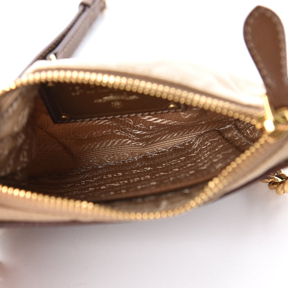Prada Tessuto Nylon Saffiano Logo Crossbody Bag Beige 7 of 10