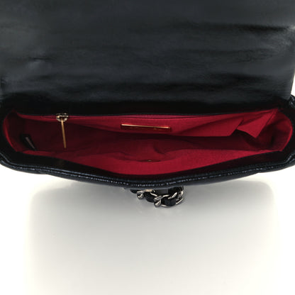 Chanel Shiny Crumpled Calfskin Quilted Medium Chanel 19 Flap Black 5 of 11