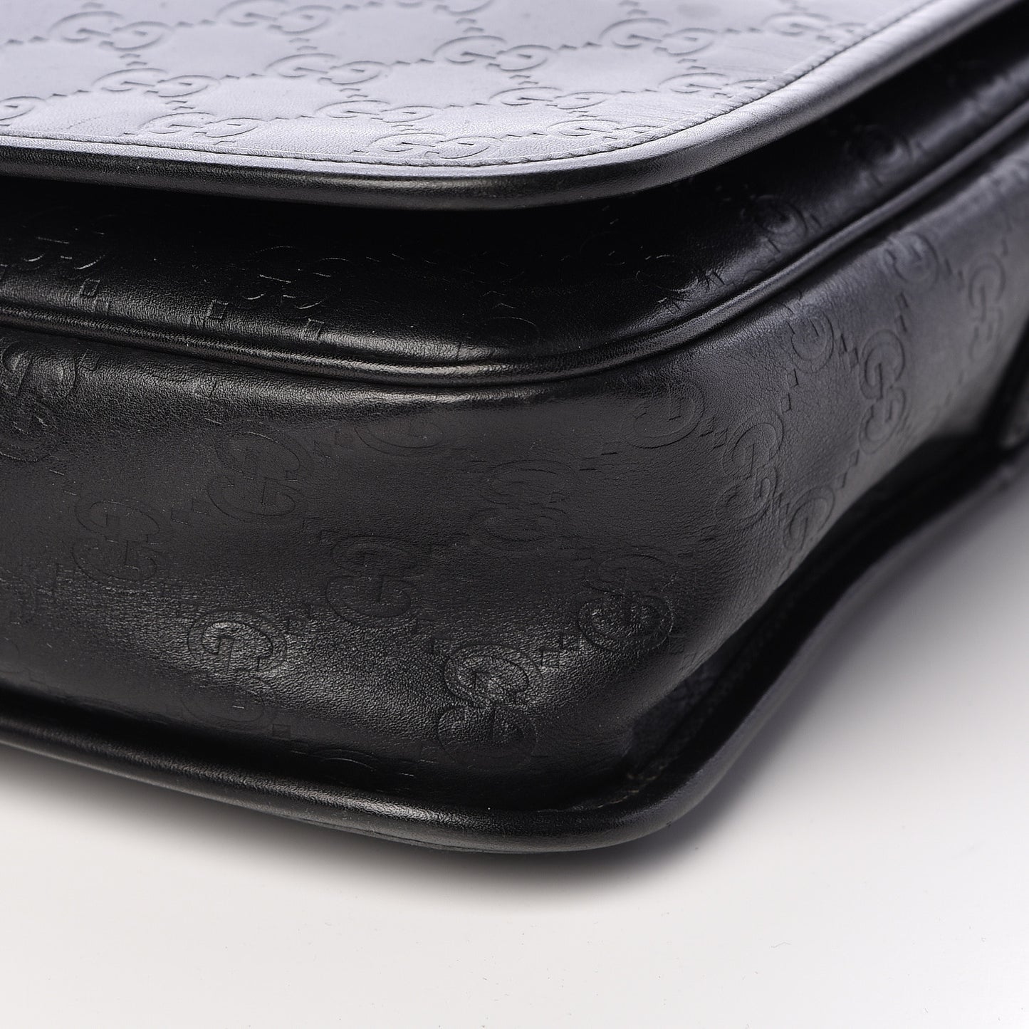 Guccissima Flap Messenger Bag Black