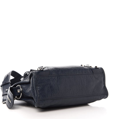 Balenciaga Agneau Classic Silver Hardware Mini City Bleu de Minuit 5 of 12