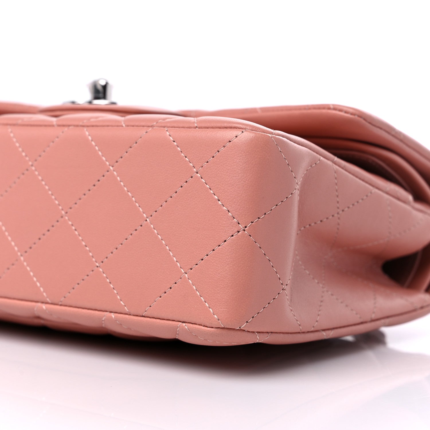 Chanel Lambskin Quilted Small Double Flap Dark Pink 9 of 10