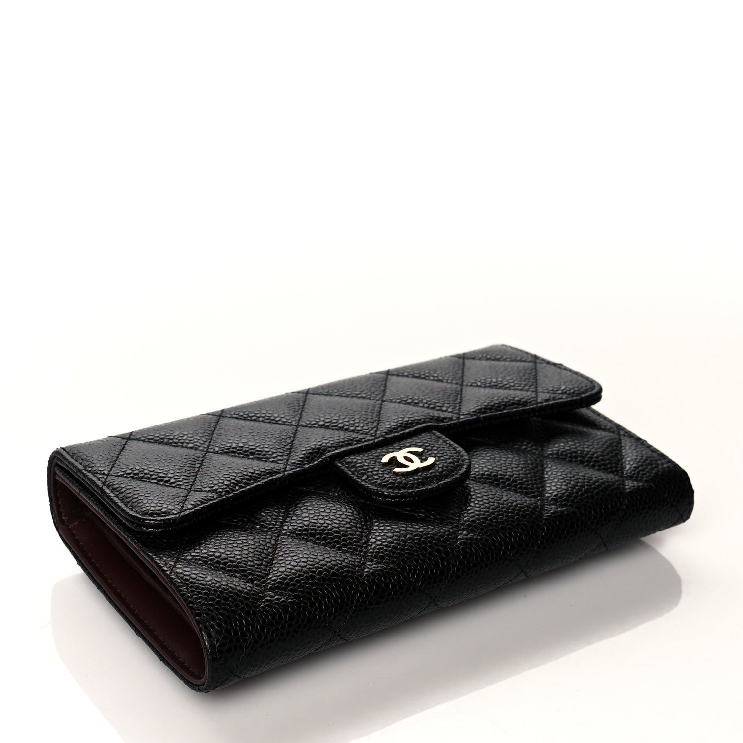 Chanel Caviar Quilted Large Flap Wallet Black 4 of 9