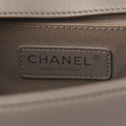 Chanel Lambskin Quilted Medium Boy Flap Grey 8 of 9