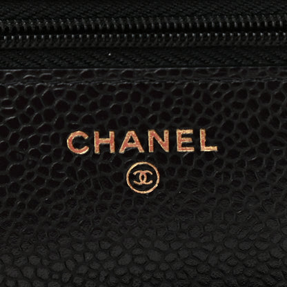 Chanel Caviar Quilted Wallet On Chain WOC Black 6 of 10