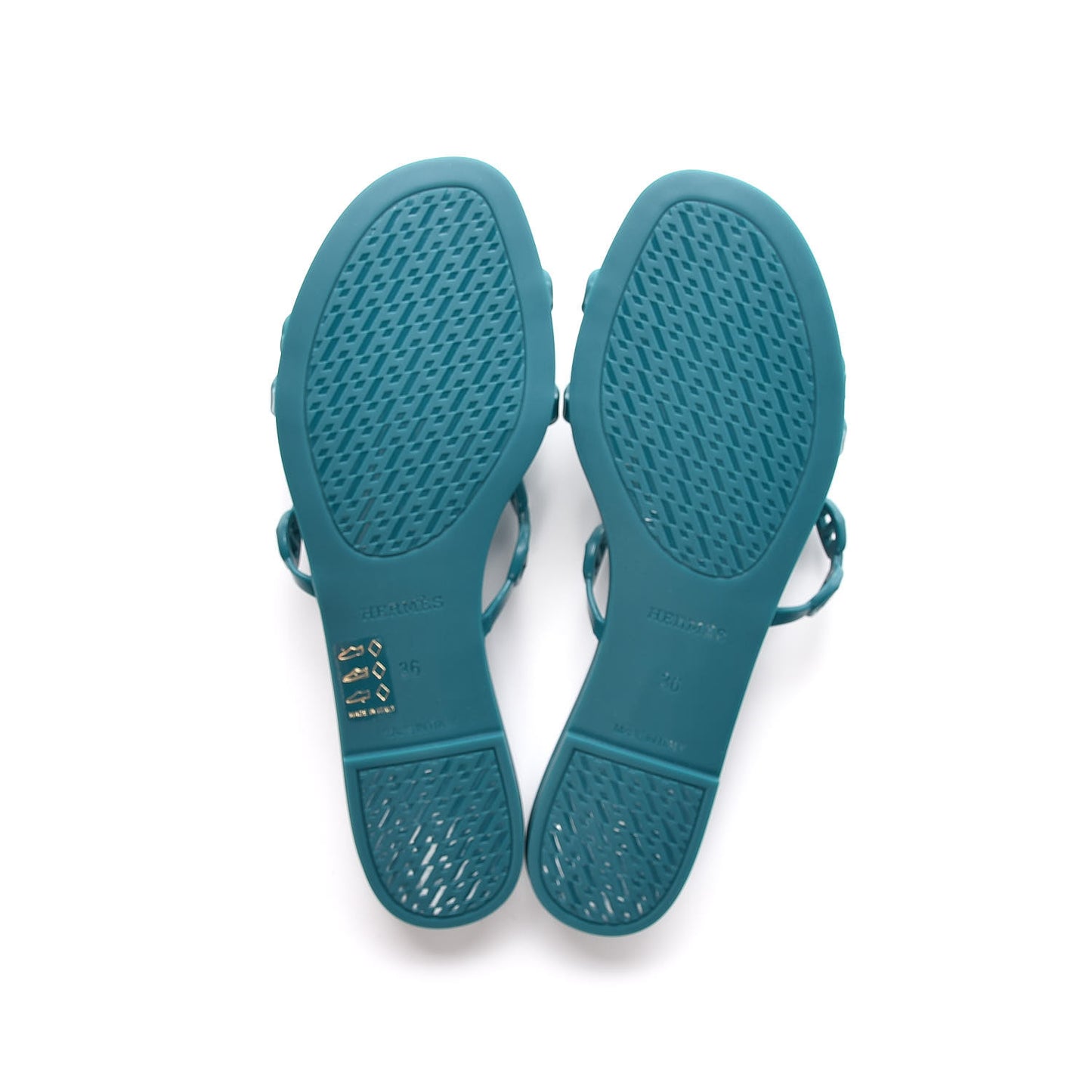 Rubber Chaine d'Ancre Rivage Sandals 36 Vert d'Ete
