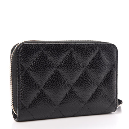 Chanel Caviar Quilted Zip Coin Purse Black 3 of 8